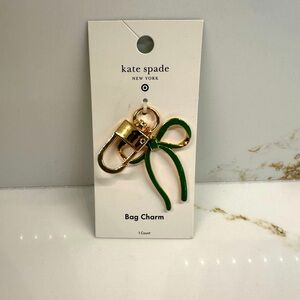 NWT Kate Spade x Target Green and Gold Bow Bag Charm